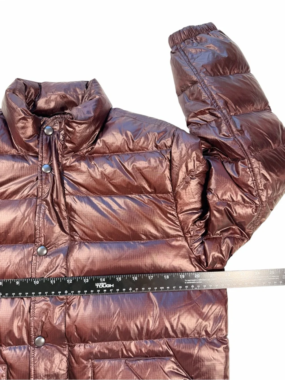 J Crew Men's Outerwear Quilted Duck Down Puffer Jacket Deep Burgundy Size M